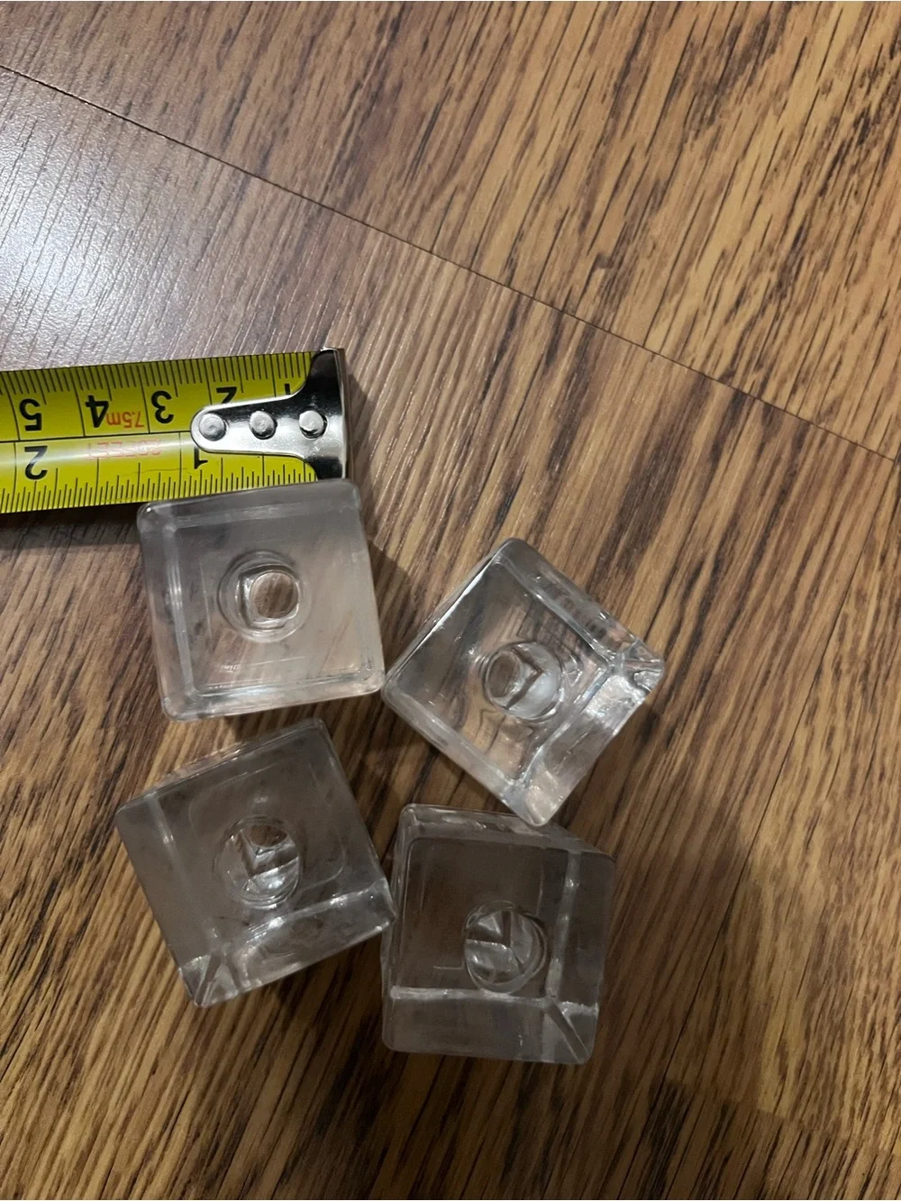 Clear Glass candle stick holder set of 4 new never used